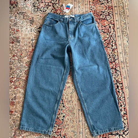 Polar Skate Mid Blue Baggy Fit Jeans - Picture 1 of 8